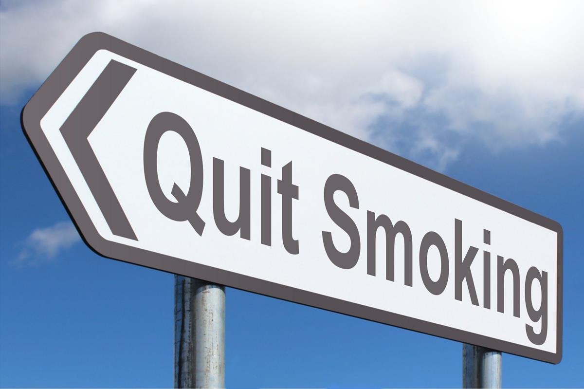 Quit Smoking Free Of Charge Creative Commons Highway Sign Image